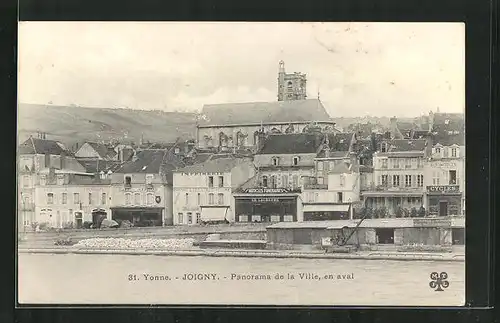 AK Joigny, Panorama de la Ville, en aval