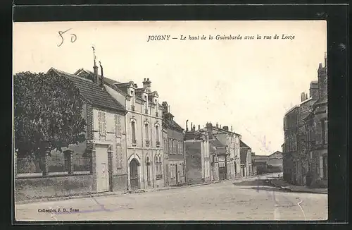 AK Joigny, Le haut de la Guimbarde avec la rue de Looze