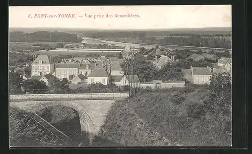 AK Pont-sur-Yonne, Vue prise des Renardieres