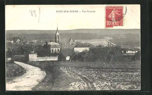 AK Pont-sur-Yonne, Vue Generale