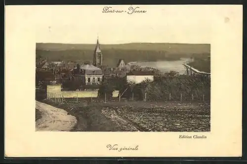 AK Pont-sur-Yonne, Vue generale