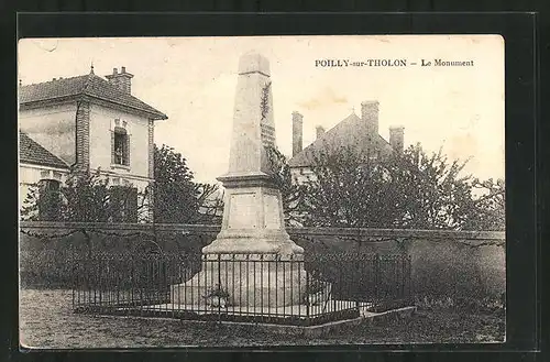 AK Poilly-sur-Tholon, Le Monument