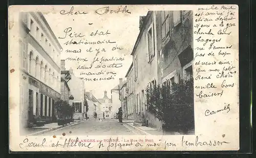 AK Coulanges-sur-Yonne, La Rue du Pont