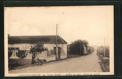 AK Paroy-sur-Tholon, par Joigny, Entrée du pays