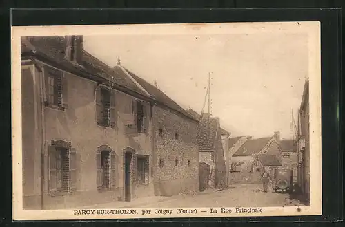 AK Paroy-sur-Tholon, par Joigny, La Rue Principale