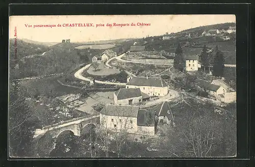 AK Chastellux, Vue panoramique, prise des Remparts du Chateau