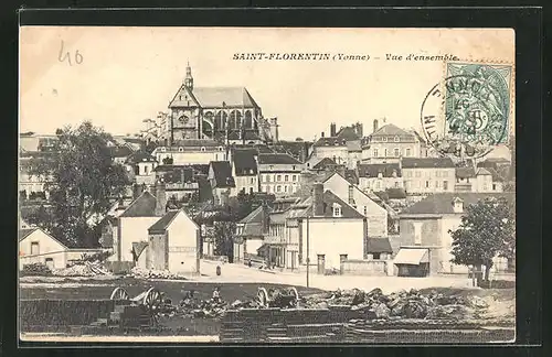 AK Saint-Florentin, Vue d`Ensemble