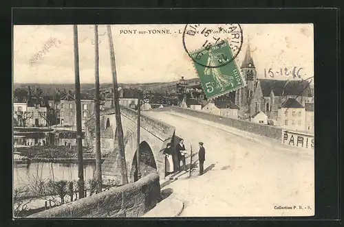 AK Pont-sur-Yonne, L`Entrée du Pont National