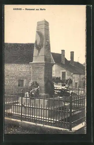 AK Courgis, Monument aux Morts