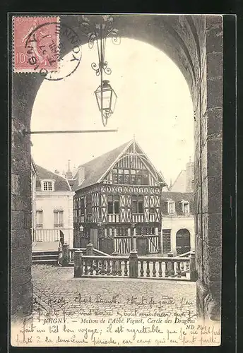 AK Joigny, Maison de l`Abbe Vignot, Cercle des Dragons, Fachwerkhaus