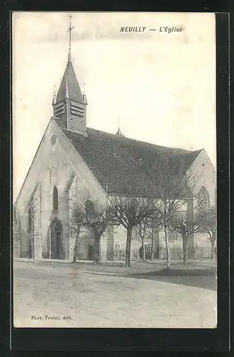 AK Neuilly, L`Eglise mit Vorplatz