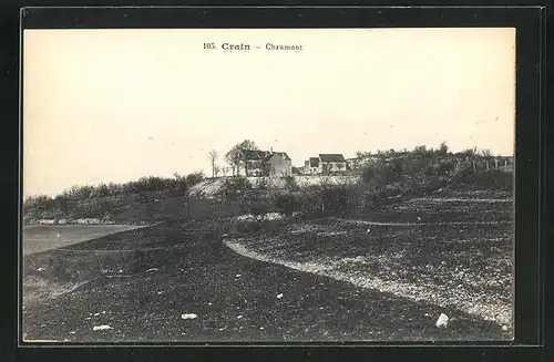 AK Crain, Chaumont, Blick von Feld auf Häuser