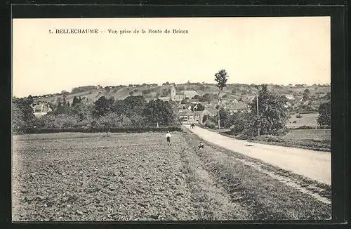 AK Bellechaume, Vue prise de la Route de Brinon