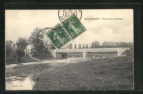 AK Beaumont, Pont sur le Serein