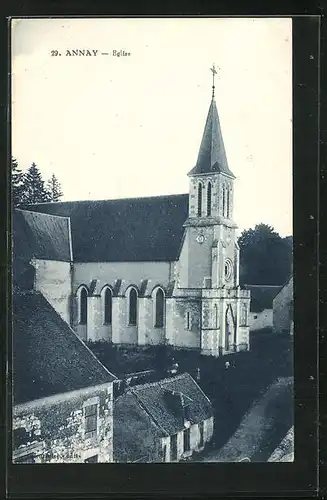 AK Annay, Eglise, Blick zur Kirche