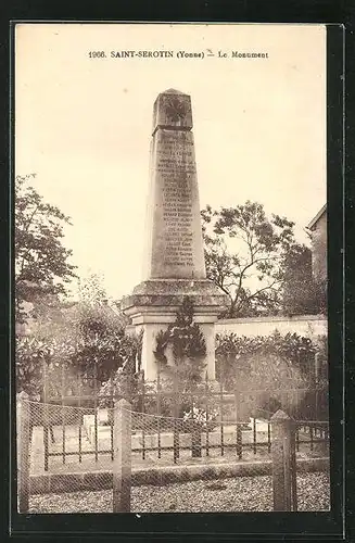 AK Saint-Serotin, Le Monument