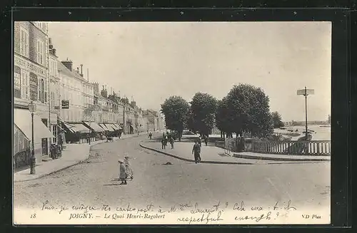 AK Joigny, Le Quai Henri-Ragobert