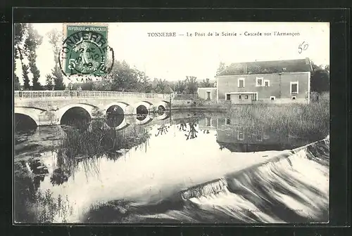 AK Tonnerre, Le Pont de la Scierie, Cascade sur l'Armancon