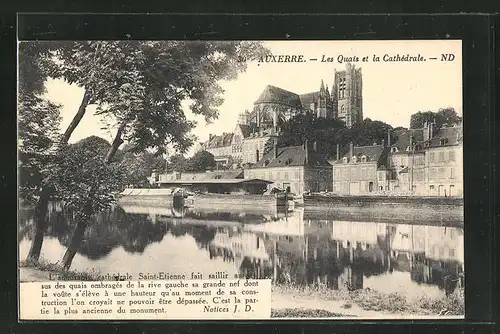 AK Auxerre, Les Quais et la Cathedrale