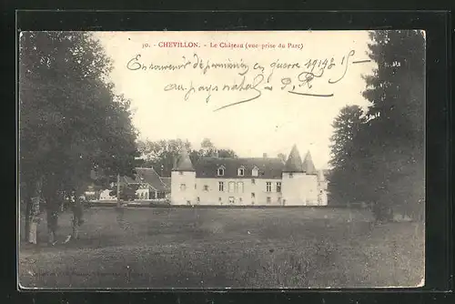 AK Chevillon, Le Chateau, vue prise du Parc