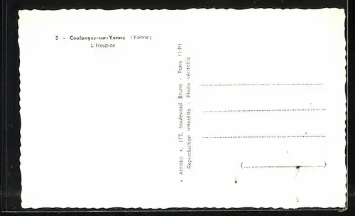 AK Coulanges-sur-Yonne, L`Hospice