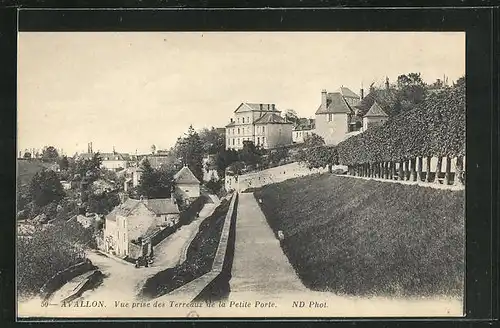 AK Avallon, Vue prise des Terreaux de la Petite Porte