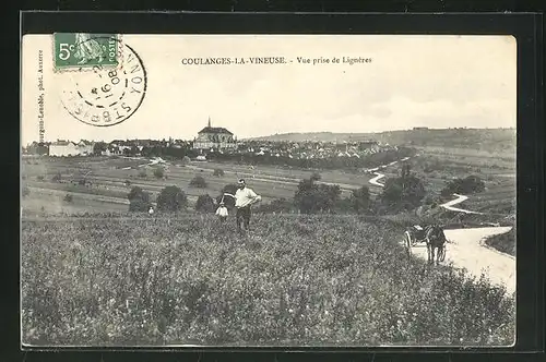 AK Coulanges-la-Vineuse, Vue prise de Lignères