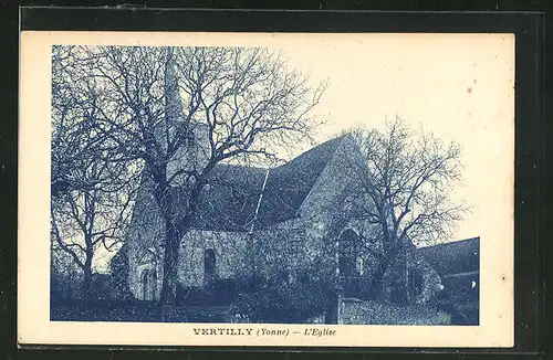 AK Vertilly, L`Eglise, Ansicht der Kirche