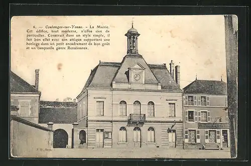 AK Coulanges-sur-Yonne, La Mairie, Ansicht vom Rathaus