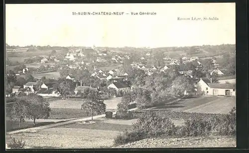 AK St-Aubin-Chateau-Neuf, Vue Générale, Ortsansicht