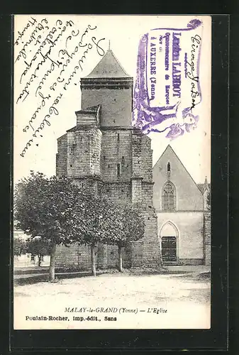 AK Malay-le-Grand, Vue sur l`Eglise