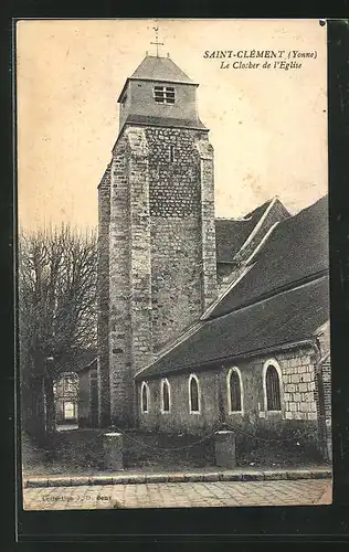 AK Saint-Clément, Le Clocher de l`Eglise, Kirchturm
