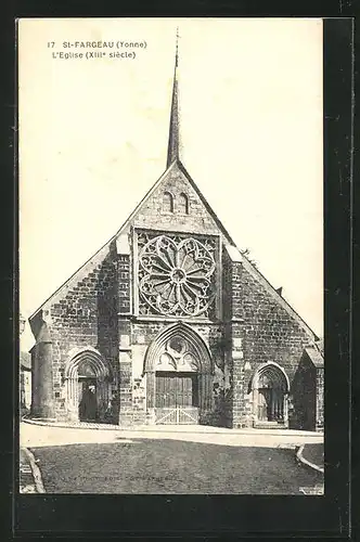 AK St-Fargeau, L`Eglise, Motiv der Kirche