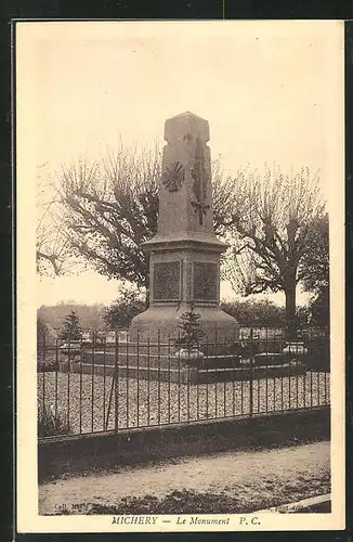 AK Michery, Le Monument, Ansicht des Denkmals