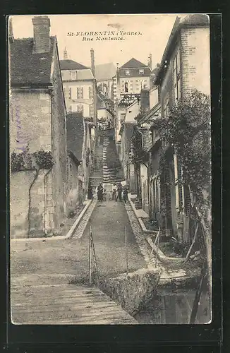 AK St-Florentin, Rue Montante, Strassenpartie