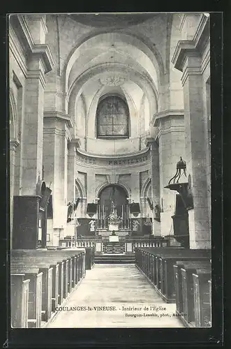 AK Coulanges-la-Vineuse, Intérieur de l`Eglise, Kirche