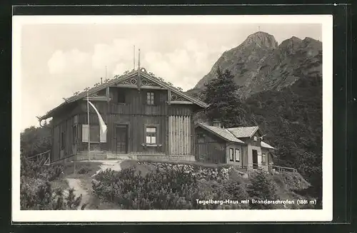 AK Tegelberghaus, Ansicht mit Branderschrofen