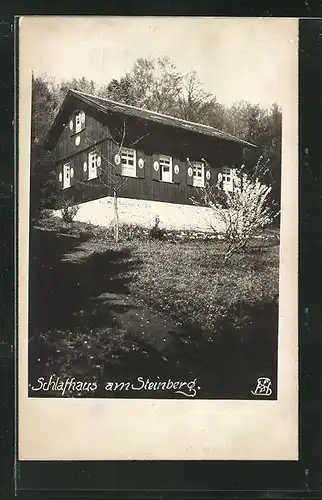 Foto-AK Schlafhaus am Steinberg, Gesamtansicht