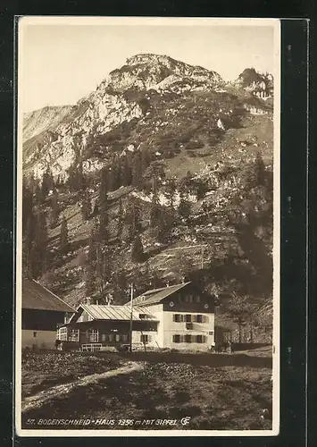 AK Bodenschneid-Haus, Motiv mit Gipfel