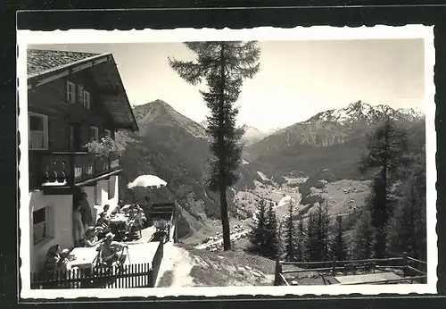 AK Edelweiss-Hütte, Blick auf Sölden und ins Gurgler Tal