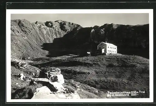 AK Padasterjochhaus, Gebirgspartie mit Wasenwand in Tirol