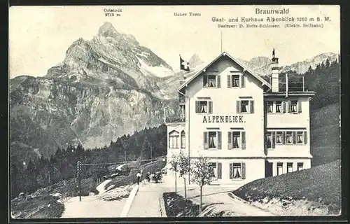 AK Braunwald, Gast- und Kurhaus Alpenblick