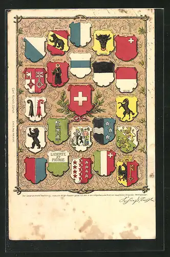 AK Schweiz, Wappen der Schweizer Kantone