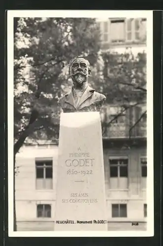 AK Neuchatel, Monument à Philippe Godet