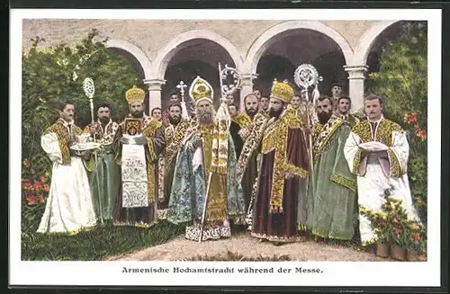 AK Armenische Hochamtstracht wärend der Messe, Orthodoxe Christen