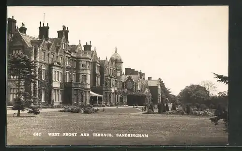 AK Sandringham, House, West Front and Terrace