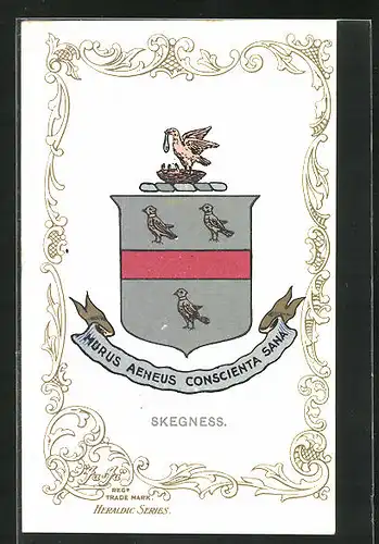 AK Skegness, Wappen Murus Aeneus Conscienta Sana