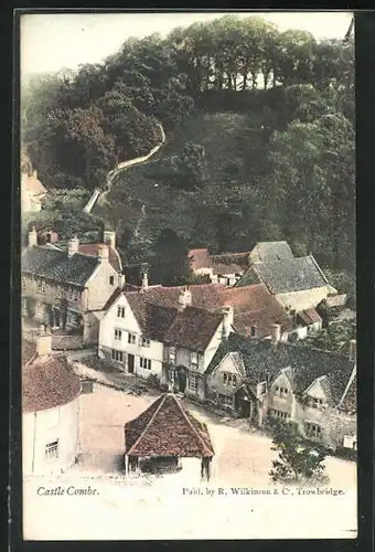 AK Castle Combe, Teilansicht vom Ort