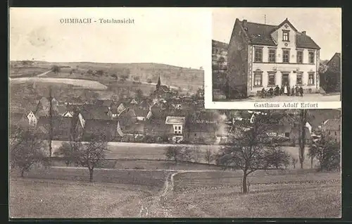 AK Ohmbach, Gasthaus Adolf Erfurt