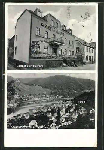 AK Kattenes-Alken a. d. Mosel, Gasthof zum Bahnhof